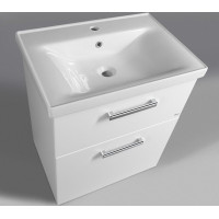 Aqualine VEGA umyvadlová skříňka 62x72, 6x43, 6cm, 2x zásuvka, bílá VG063
