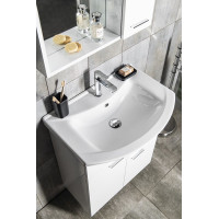 Aqualine ZOJA umyvadlová skříňka 61, 5x74x32cm, 2x dvířka, 1x zásuvka, bílá 51065A