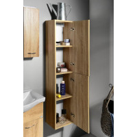 Aqualine ZOJA/KERAMIA FRESH skříňka vysoká 30x140x20cm, dub platin 51157