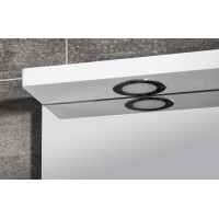 Sapho PULSE galerka s LED osvětlením, 75x80x17cm, pravá, bílá/antracit PU078-3034