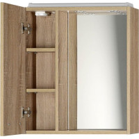 Aqualine ZOJA/KERAMIA FRESH galerka s LED osvětlením, 60x60x14cm, levá, dub platin 45027