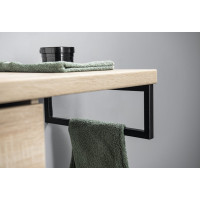 Aqualine Podpěrná konzole 440x150x20mm, lakovaná ocel, černá mat, 1 ks VG4415