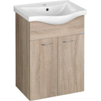 Aqualine KERAMIA FRESH umyvadlová skříňka 51, 1x74x34cm, dub platin 50058