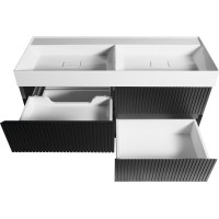 Sapho FILENA dvojumyvadlová skříňka 118x51, 5x43cm, černá mat strip FID1212BS