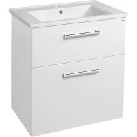 Aqualine VEGA umyvadlová skříňka 62x72, 6x43, 6cm, 2x zásuvka, bílá VG063