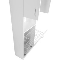 Aqualine SIMPLEX ECO vysoká skříňka s košem 50x180x30cm SIME510