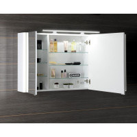 Sapho LUCIE galerka s LED osvětlením, 126x70x17cm, bílá LU125-0030