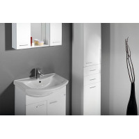 Aqualine ZOJA/KERAMIA FRESH skříňka vysoká s košem 35x184x29cm, bílá 51230