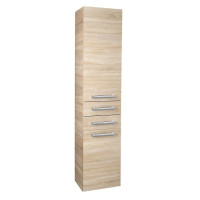 Aqualine VEGA skříňka vysoká s košem, 40x184x31cm, dub platin VG980