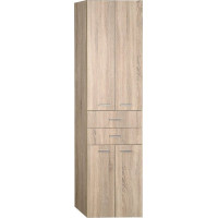 Aqualine ZOJA/KERAMIA FRESH skříňka vysoká se zásuvkami 50x184x29cm, dub platin 51296