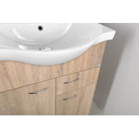 Aqualine KERAMIA FRESH umyvadlová skříňka, 1 zásuvka, 60, 6x74x34cm, dub platin 50066