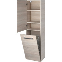 Aqualine VEGA skříňka vysoká s košem, 40x150x31cm, dub platin VG960