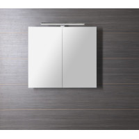 Sapho GRETA galerka s LED osvětlením, 81x70x14cm, bílá mat GR080-0031