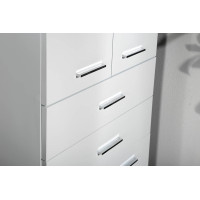 Aqualine ZOJA/KERAMIA FRESH skříňka vysoká se zásuvkami 50x184x29cm, bílá 51291