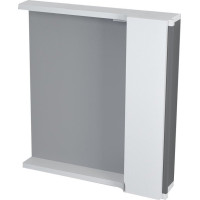 Sapho PULSE galerka s LED osvětlením, 75x80x17cm, pravá, bílá/antracit PU078-3034