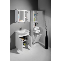 Aqualine ZOJA/KERAMIA FRESH skříňka vysoká s košem 35x184x29cm, bílá 51230
