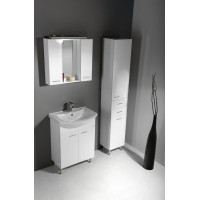 Aqualine ZOJA/KERAMIA FRESH skříňka vysoká s košem 35x184x29cm, bílá 51230