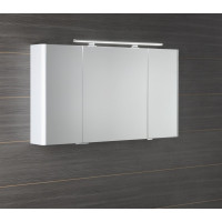 Sapho LUCIE galerka s LED osvětlením, 126x70x17cm, bílá LU125-0030