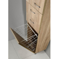 Aqualine ZOJA/KERAMIA FRESH skříňka vysoká s košem 35x184x29cm, dub platin 51232