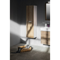 Sapho MEDIENA skříňka vysoká 35x140x30cm, 2x dvířka, levá/pravá, bílá mat/dub graphite MD351