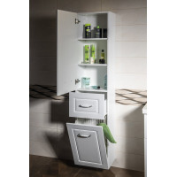 Aqualine FAVOLO vysoká skříňka košem 40x184x31cm, bílá mat FV180