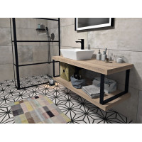 Sapho Podpěrná konzole 490x330x40mm, lakovaná ocel, černá mat, 1 ks 30370