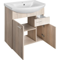 Aqualine ZOJA umyvadlová skříňka 71, 5x74x34cm, dub platin 51175