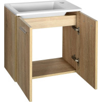 Aqualine ZOJA/KERAMIA FRESH umyvadlová skříňka 49x50x24, 5cm, dub platin 51047DP