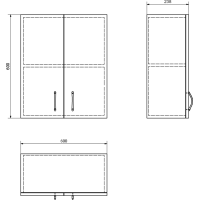 Aqualine SIMPLEX ECO závěsná skříňka 60x60x24cm SIME535