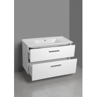 Aqualine VEGA umyvadlová skříňka 97x60x43, 6cm, 2x zásuvka, bílá VG103