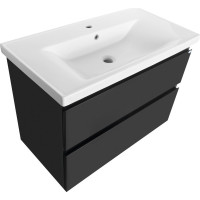 Aqualine ALTAIR umyvadlová skříňka 86, 5x60x45cm, černá mat AI690
