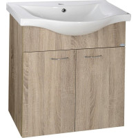 Aqualine KERAMIA FRESH umyvadlová skříňka 60, 6x74x34cm, dub platin 50065