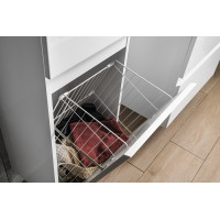 Aqualine ALTAIR vysoká skříňka s košem 40x184x31cm, levá, bílá AI185L