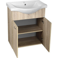 Aqualine KERAMIA FRESH umyvadlová skříňka 60, 6x74x34cm, dub platin 50065