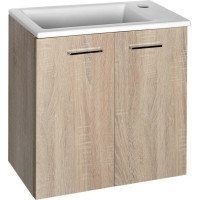 Aqualine ZOJA/KERAMIA FRESH umyvadlová skříňka 49x50x24, 5cm, dub platin 51047DP