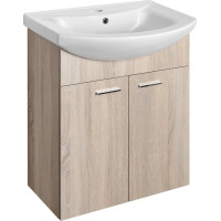 Aqualine ZOJA umyvadlová skříňka 61, 5x74x32, 5cm, dub platin, 2x dvířka 51163