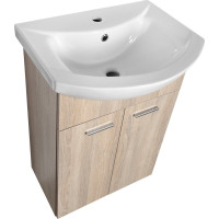Aqualine ZOJA umyvadlová skříňka 50, 5x74x30cm, dub platin 51057