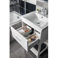 Aqualine ETIDE umyvadlová skříňka 51, 5x85x44 cm, bílá mat ET515