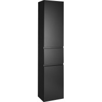 Aqualine ALTAIR vysoká skříňka s košem 40x184x31cm, černá mat AI685