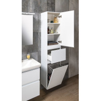 Aqualine ALTAIR vysoká skříňka s košem 40x184x31cm, pravá, bílá AI185R
