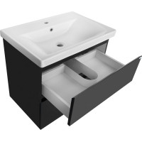 Aqualine ALTAIR umyvadlová skříňka 67x60x45cm, černá mat AI670