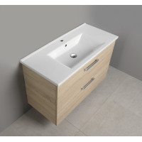 Aqualine VEGA umyvadlová skříňka 97x60x43, 8cm, 2x zásuvka, dub platin VG903