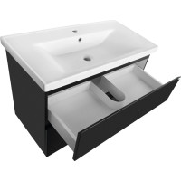 Aqualine ALTAIR umyvadlová skříňka 86, 5x60x45cm, černá mat AI690