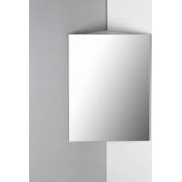 Aqualine ZOJA/KERAMIA FRESH rohová zrcadlová skříňka 37x72x37cm, bílá 50352