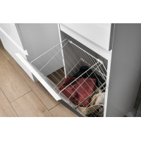 Aqualine ALTAIR vysoká skříňka s košem 40x184x31cm, pravá, bílá AI185R