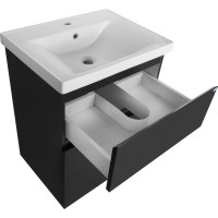 Aqualine ALTAIR umyvadlová skříňka 57x72, 5x45cm, černá mat AI660