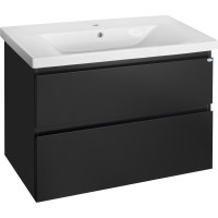 Aqualine ALTAIR umyvadlová skříňka 86, 5x60x45cm, černá mat AI690