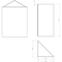 Aqualine ZOJA/KERAMIA FRESH rohová zrcadlová skříňka 37x72x37cm, bílá 50352