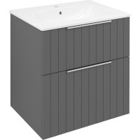 Sapho CIRASA umyvadlová skříňka 59, 2x64x46cm, carina strip CR601-4141S