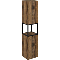 Sapho SKARA skříňka 35x171x32cm, 2x dvířka, levá/pravá, černá mat/dub Collingwood CG010-1919